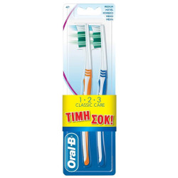 Oral-B 1-2-3 Classic Care Οδοντόβουρτσες 40 MED 1+1