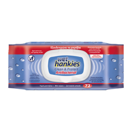Wet Hankies Αντιβακτηριδιακά Υγρά Μαντηλάκια
