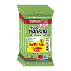 Wet Hankies Αντιβακτηριδιακά Υγρά Μαντηλάκια Λεμόνι