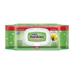 Wet Hankies Αντιβακτηριδιακά Υγρά Μαντηλάκια Λεμόνι Thick
