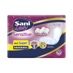 Sani Lady Sensitive Σερβιέτες Ειδικών Χρήσεων No 5 Super 10τεμ