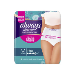 Always Discreet Pants No 6 Medium Εσώρουχο Ακράτειας 9τεμ