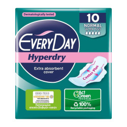 EveryDay Hyper Dry Ultra Plus Normal Σερβιέτες Με Φτερά 10τεμ